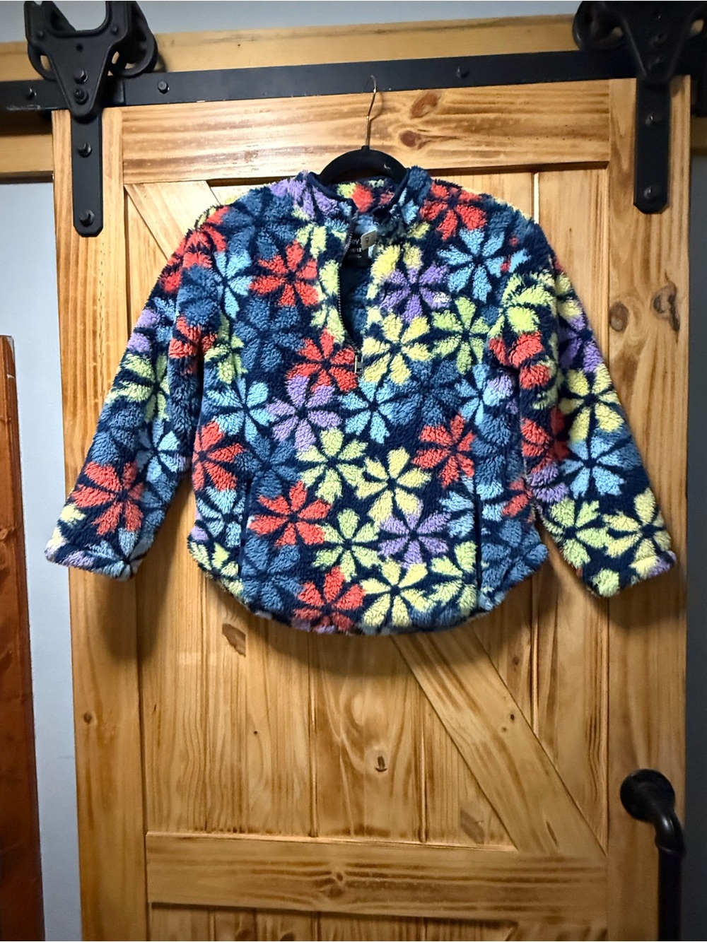 Hurley Kids Navy Plush Pullover with Multicolor Floral Print